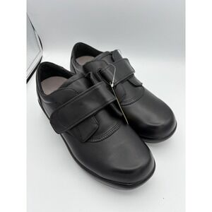 Apex SmartGrip Shoes Womens Size 9.5 X-Wide Black Leather Walking Comfort B3000W